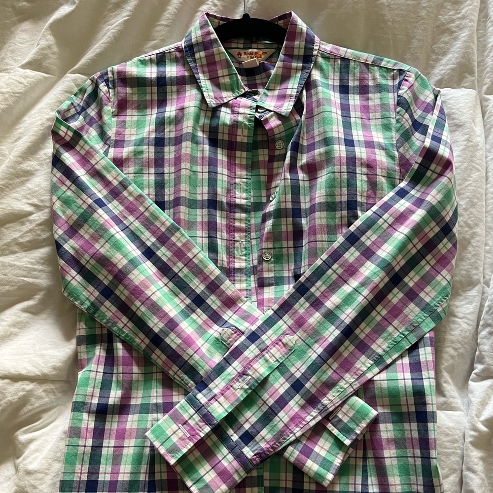 Brooks Brothers gingham button down shirt. Size 2